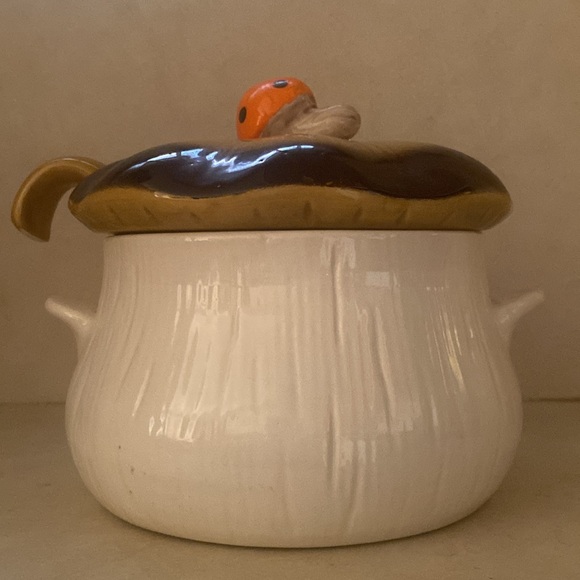 Rare Merry Mushroom Vintage Laurentian Tureen/Soup Serving Bowl w Ladle/Lid LRG - Picture 6 of 15